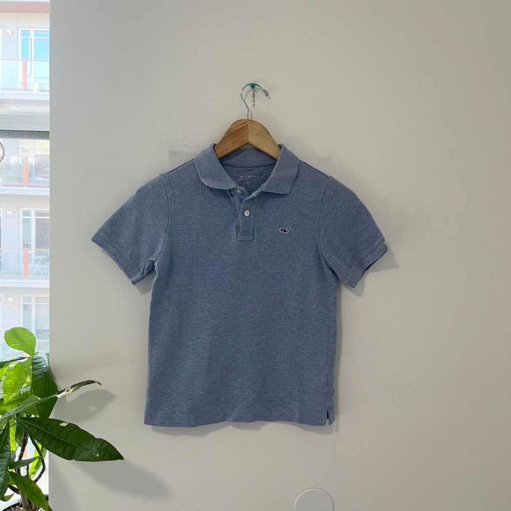 Vineyard Vines Boy's Blue Knit Short Sleeve Polo Top Size Small